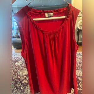 Tahari tank red size XL. Small white spot on back should be easy to get out